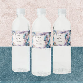 Etiqueta Para Botella De Agua Acuarela cósmica