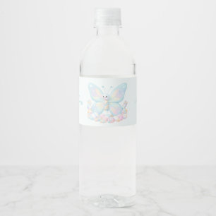 Etiqueta Para Botella De Agua Agua de Algodón de Azúcar Azul para Baby Shower Ni