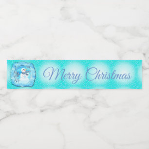 Etiqueta Para Botella De Agua Alguien Te Ama Un Hombre De Nieve Emocional