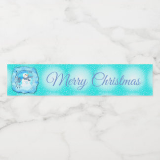 Etiqueta Para Botella De Agua Alguien Te Ama Un Hombre De Nieve Emocional