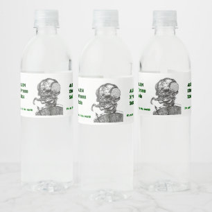 Etiqueta Para Botella De Agua Alien X Soda