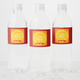 Etiqueta Para Botella De Agua Amarillo Feliz Diwali