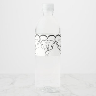 Etiqueta Para Botella De Agua Amo a mi pareja • Eres mi hogar