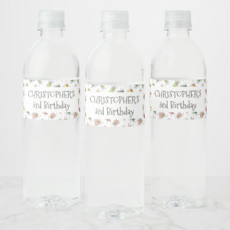 Etiqueta Para Botella De Agua Amo Bugs Beetles Niños Cumpleaños