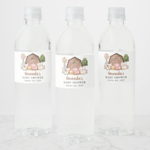 Etiqueta Para Botella De Agua Animales de granja, Animales lindos, Granero, Show