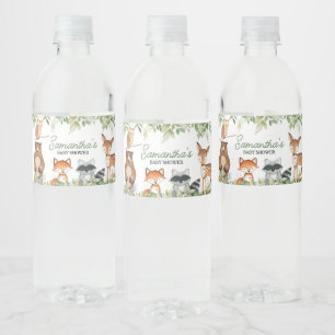 Etiqueta Para Botella De Agua Animales de Safari en la Jungla Fiesta de Bebé
