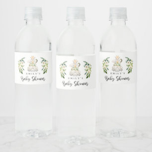 Etiqueta Para Botella De Agua Animales De Verdor Gold Safari Manejados Por Baby 