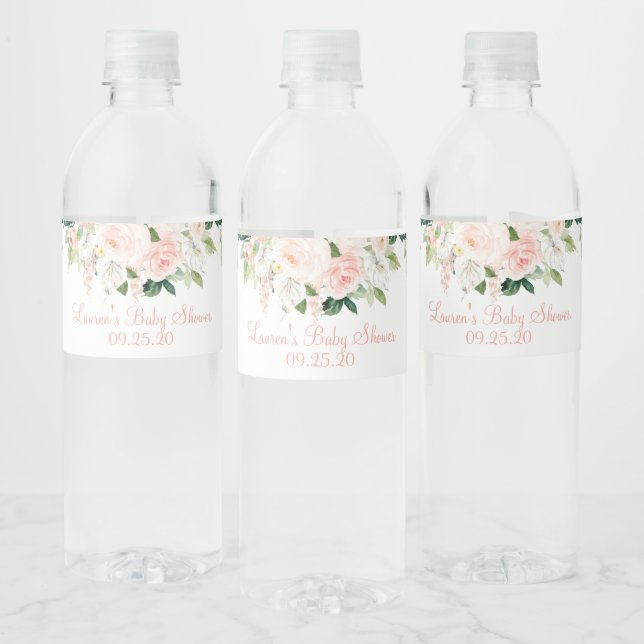 Etiqueta Para Botella De Agua Antrurio floral (Botellas)