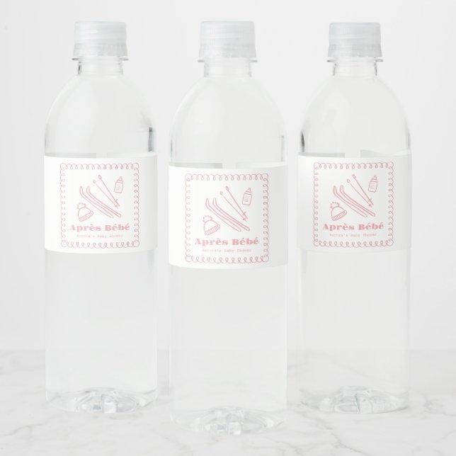 Etiqueta Para Botella De Agua Après Bébé Chica Baby Shower (Botellas)