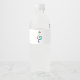 Etiqueta Para Botella De Agua Arroyo arcoiris estratificado