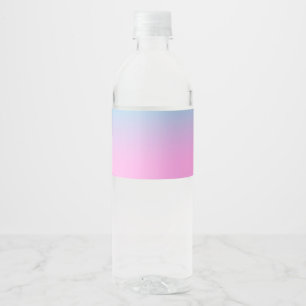 ETIQUETA PARA BOTELLA DE AGUA ARTE ABSTRACTO DE TEXTURA AZUL ROSA