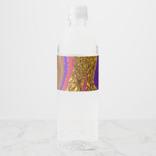 Etiqueta Para Botella De Agua arte de color vibratorio
