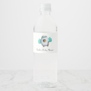 Etiqueta Para Botella De Agua Astronauta Minimalista Cute Bird Baby Shower