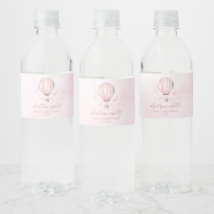 Etiqueta Para Botella De Agua ¡Aventura espera! Baby Shower de globo aerostático