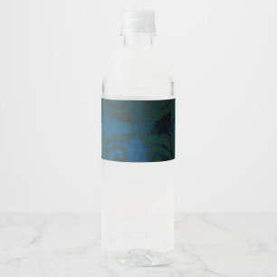 Etiqueta Para Botella De Agua azul