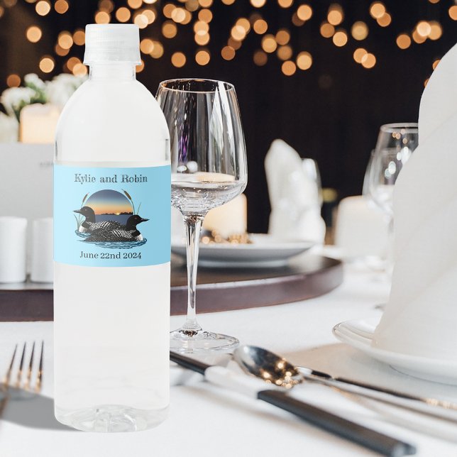 Etiqueta Para Botella De Agua Azul solar de los lomos (Subido por el creador)