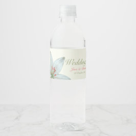Etiqueta Para Botella De Agua Azure Bloom