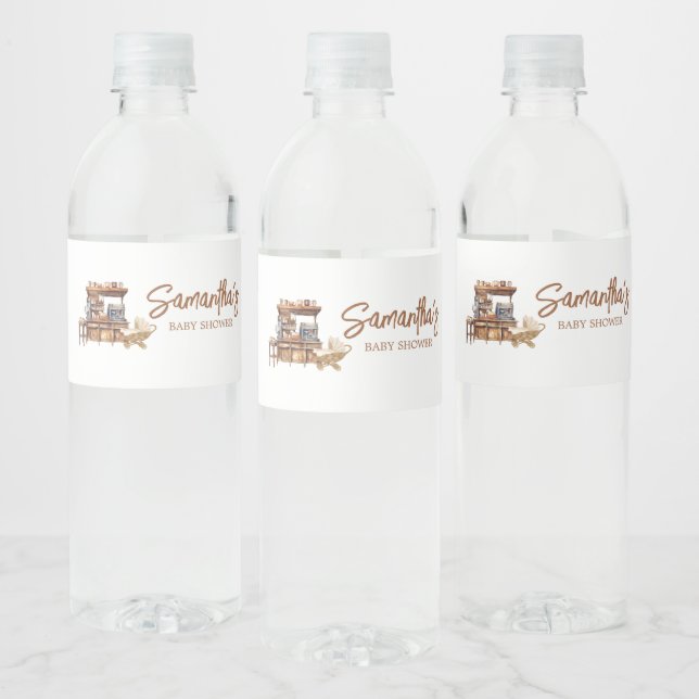 Etiqueta Para Botella De Agua Baby Coffee Baby Shower (Botellas)