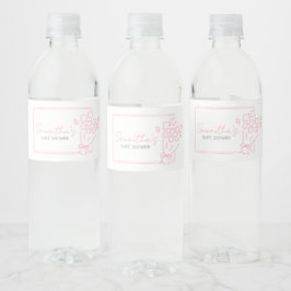 Etiqueta Para Botella De Agua Baby In Bloom Baby Shower