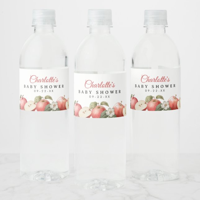 Etiqueta Para Botella De Agua Baby Shower de Apple (Botellas)