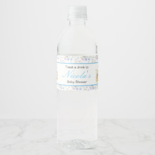 Etiqueta Para Botella De Agua Baby Shower de aves de primavera