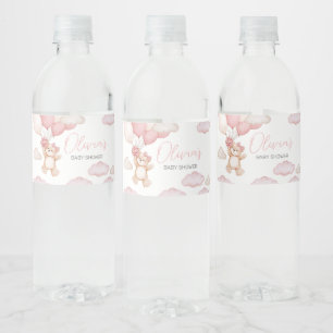 Etiqueta Para Botella De Agua Baby Shower de Bear Bear Bearly Wait