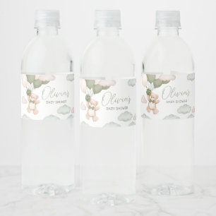 Etiqueta Para Botella De Agua Baby Shower de Bear Bear Bearly Wait
