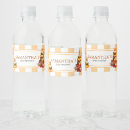 Etiqueta Para Botella De Agua Baby Shower de calabaza local