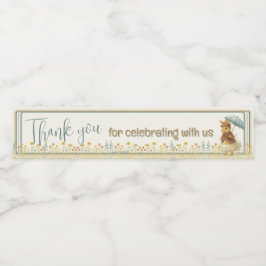 Etiqueta Para Botella De Agua Baby Shower de conejo pequeño para Chica