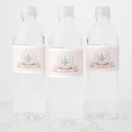 Etiqueta Para Botella De Agua Baby Shower de Navidades de petaca