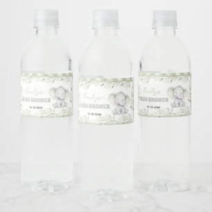 Etiqueta Para Botella De Agua Baby Shower Personalizado de Little Peanut