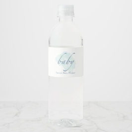Etiqueta Para Botella De Agua Baby Shower sencillo y dulce