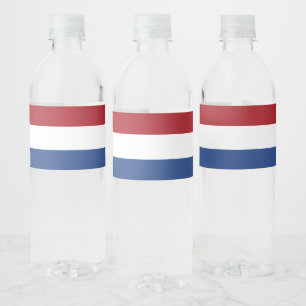 Etiqueta Para Botella De Agua Bandera de los Países Bajos