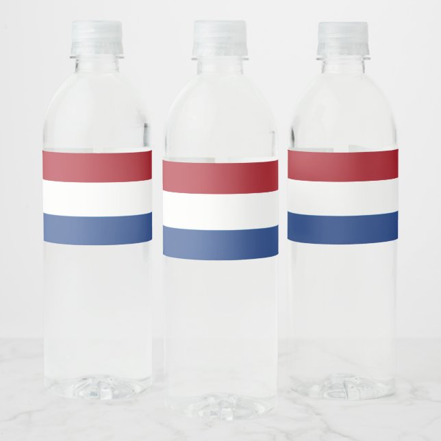 Etiqueta Para Botella De Agua Bandera de los Países Bajos (Botellas)