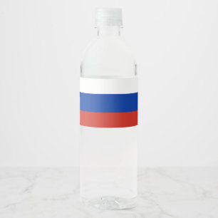 Etiqueta Para Botella De Agua Bandera de Rusia