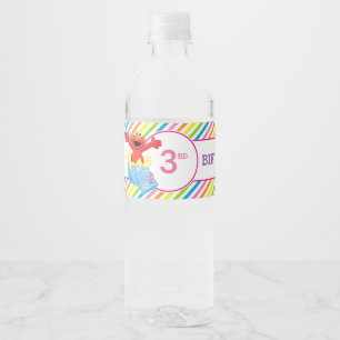 Etiqueta Para Botella De Agua Barrio Sésamo   Cumpleaños de Elmo Chica