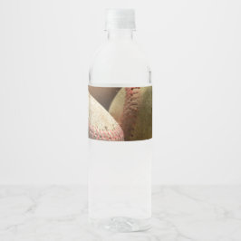 Etiqueta Para Botella De Agua Baseballs y Glove