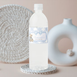 Etiqueta Para Botella De Agua Bearly Wait Elegant Bear Baby Shower