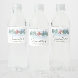 Etiqueta Para Botella De Agua Bebé de invierno hace frío fuera de Baby Shower