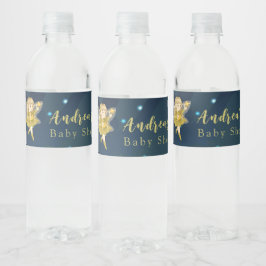 Etiqueta Para Botella De Agua Bebé de primavera en Baby Shower en flor