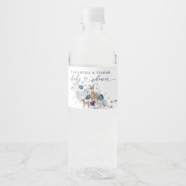 Etiqueta Para Botella De Agua Bebé frío afuera del Baby Shower de venados floral