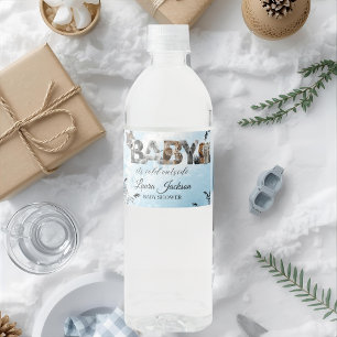 Etiqueta Para Botella De Agua Bebé, frío fuera del Baby Shower de los animales d