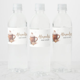 Etiqueta Para Botella De Agua Bebé, frío fuera del invierno, caliente Baby Showe