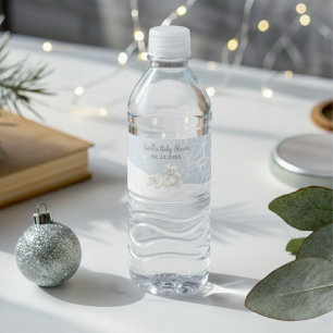 Etiqueta Para Botella De Agua Bebé, hace frío afuera Tierra de maravillas del os