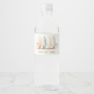 Etiqueta Para Botella De Agua Bebé Neutral a bordo del Baby Shower