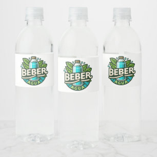 Etiqueta Para Botella De Agua Beber agua
