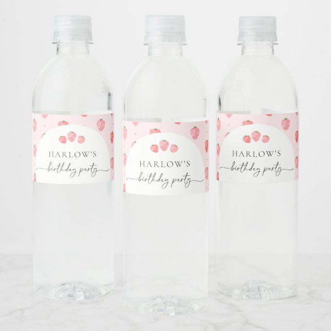 Etiqueta Para Botella De Agua Berry Birthday Party Water Bottle Labs (Botellas)