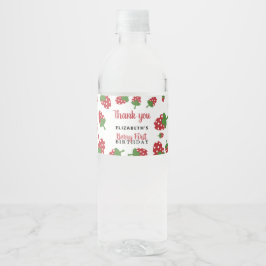 Etiqueta Para Botella De Agua Berry First Birday Cute Strawberry Chica Cute