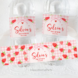 Etiqueta Para Botella De Agua Berry Strawberry