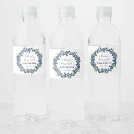 Etiqueta Para Botella De Agua Berry Sweet Baby Shower Blueberry Baby Boy